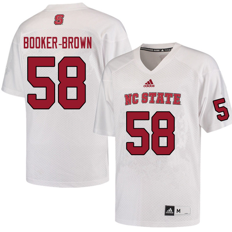 Men #58 Nick Booker-Brown NC State Wolfpack College Football Jerseys Sale-White - Click Image to Close